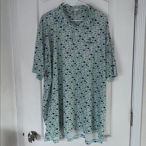 Peter Millar deep sea fishing beer polo golf shirt Edgewood Tahoe XXL